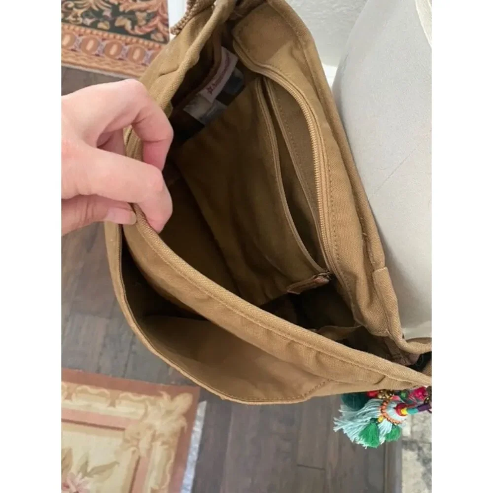 EUC American Girl Lea's Canvas Saddle Bag Purse for Girls or Adults